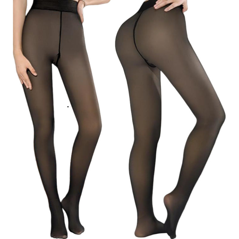 Varm kvinnostrumpbyxa i lätt transparent material